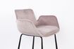 Miniature Chaise de comptoir en velours rose Brit 13