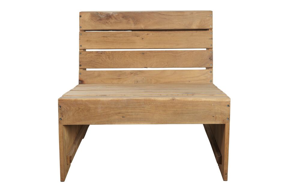 Chaise de jardin en bois clair Woodie House Doctor