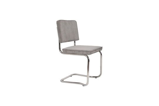 Chaise empilable en tissu gris clair Ridge Kink Rib Détouré