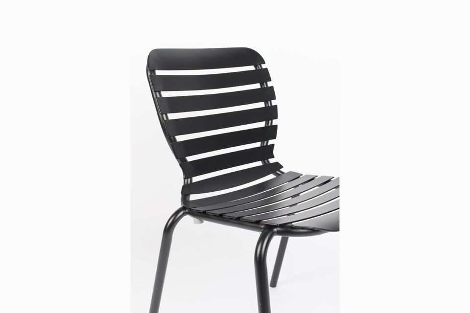 Chaise en aluminium noir Vondel - 10