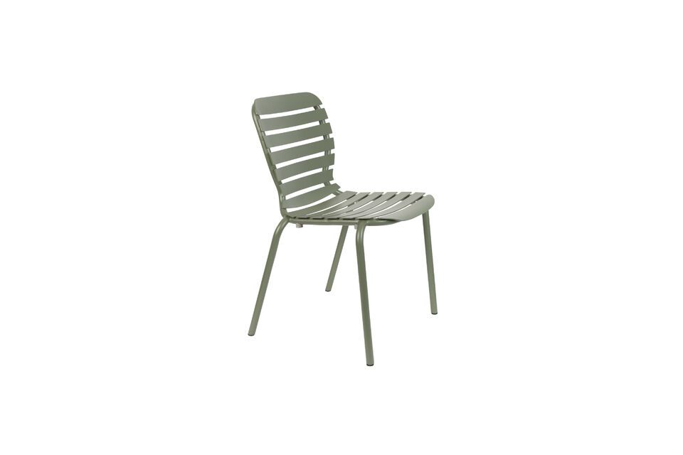 Chaise en aluminium vert Vondel Zuiver