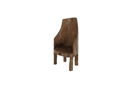 Chaise en bois brun Naga