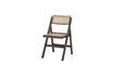 Miniature Chaise en bois verni et cannage Loupe 1