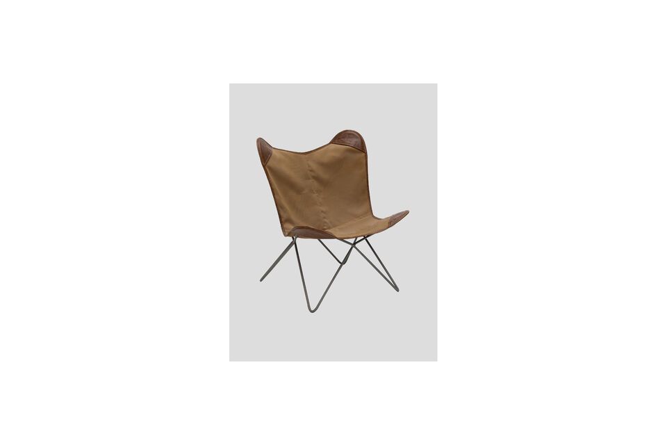 Chaise en coton marron Brune Chehoma