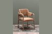 Miniature Chaise en daim et bois clair Archibald 1