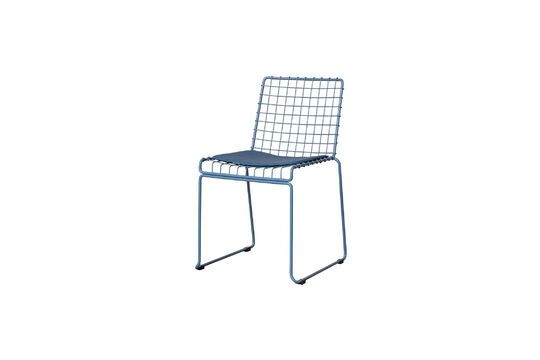 Chaise en métal bleu Kwadro Détouré