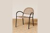 Miniature Chaise en métal noir et beige Chair 1