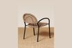 Miniature Chaise en métal noir et beige Chair 3