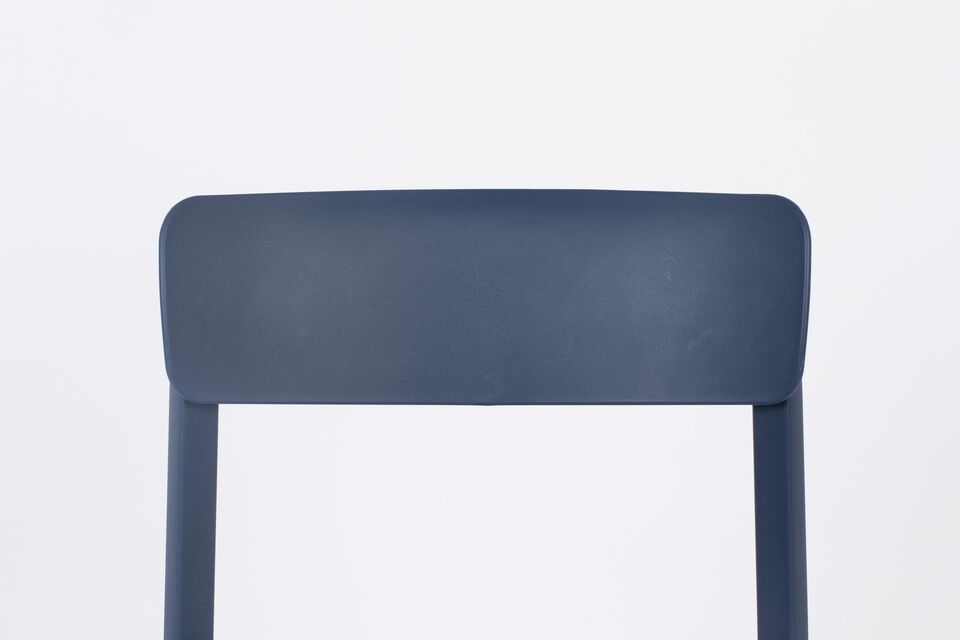 Chaise en plastique bleu Clive - 8