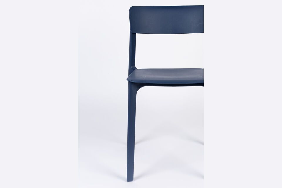 Chaise en plastique bleu Clive - 12