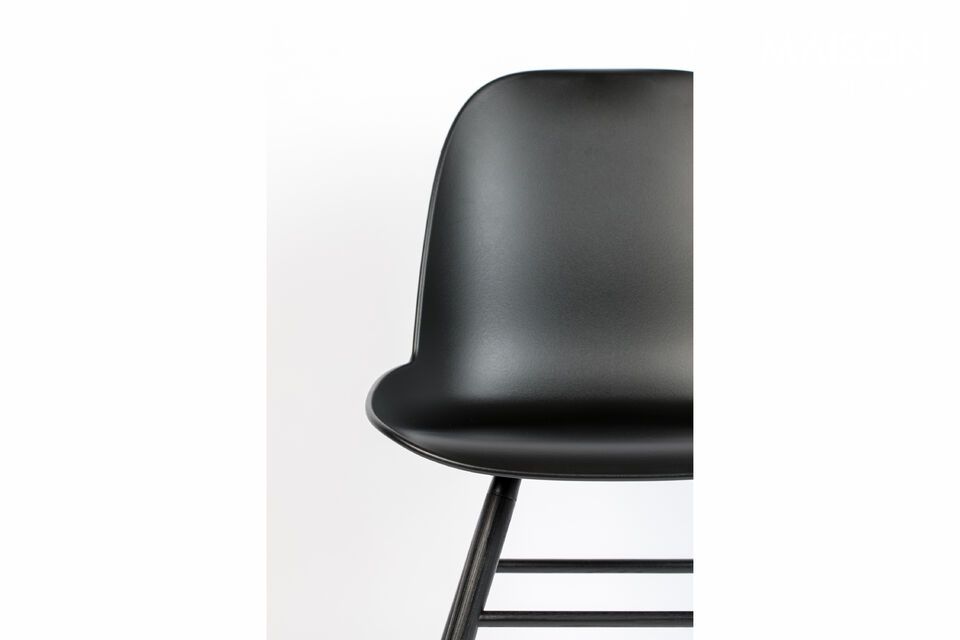 Chaise en plastique noir Albert Kuip Zuiver