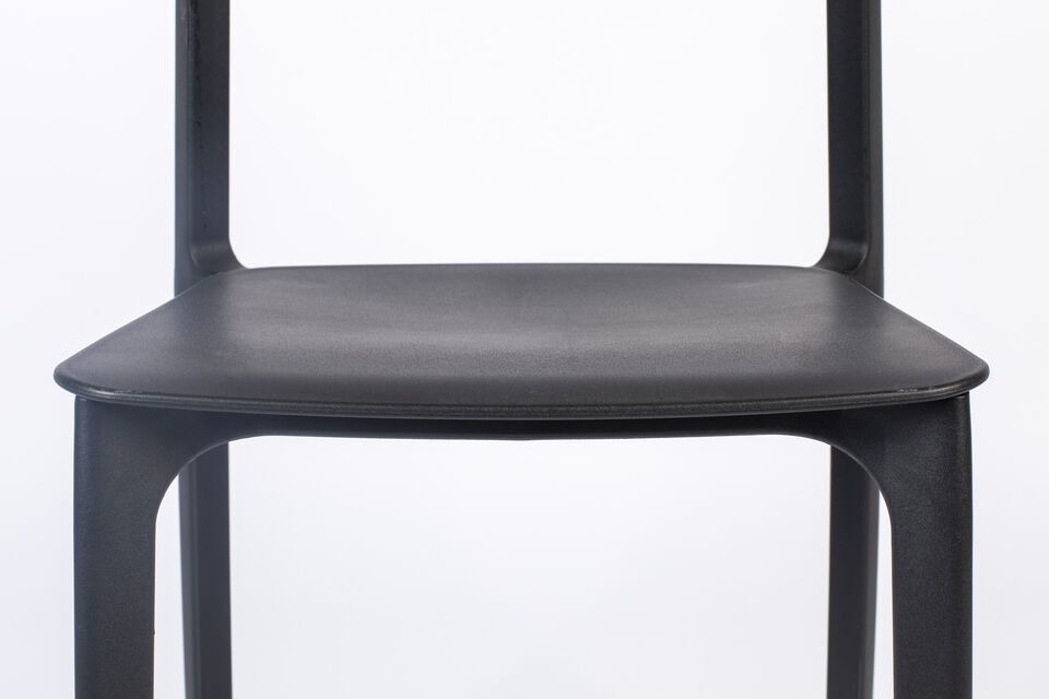 Chaise en plastique noir Clive - 11