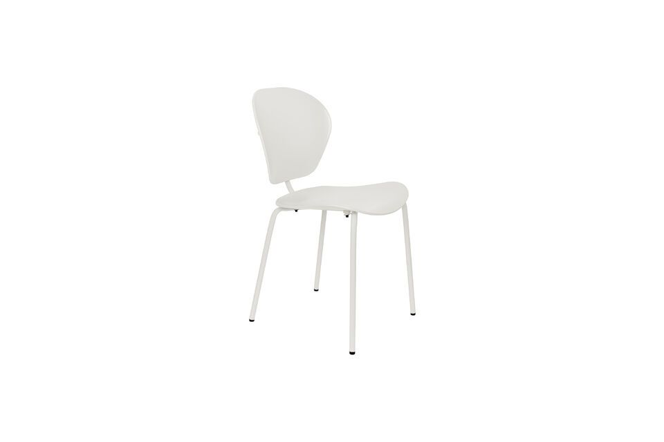 Chaise en plastique recyclé blanc The Ocean Zuiver