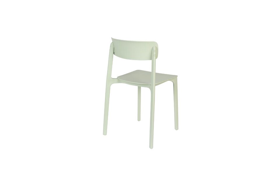 Chaise en plastique vert Clive - 8