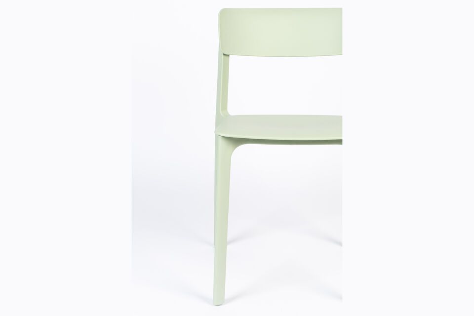 Chaise en plastique vert Clive - 10