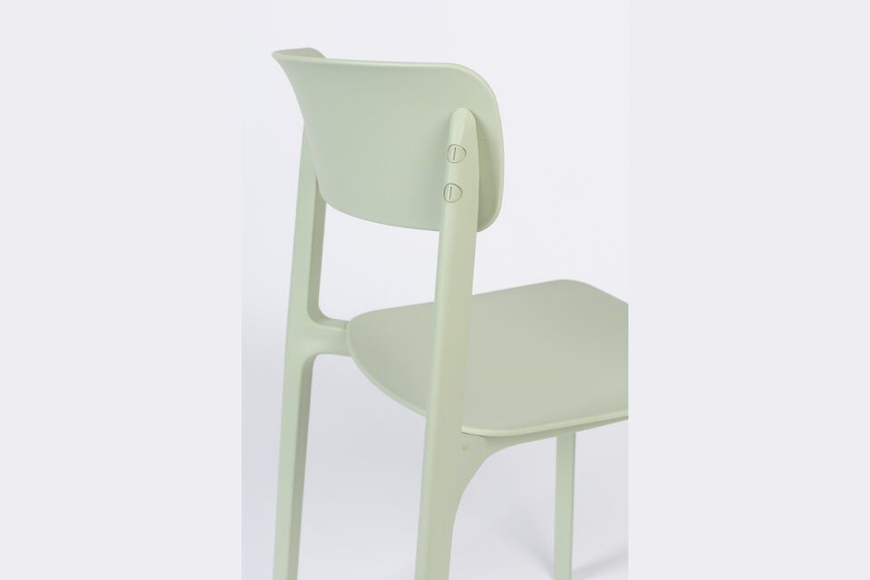 Chaise en plastique vert Clive - 13