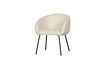 Miniature Chaise en polyester bouclé blanc Noelle 1