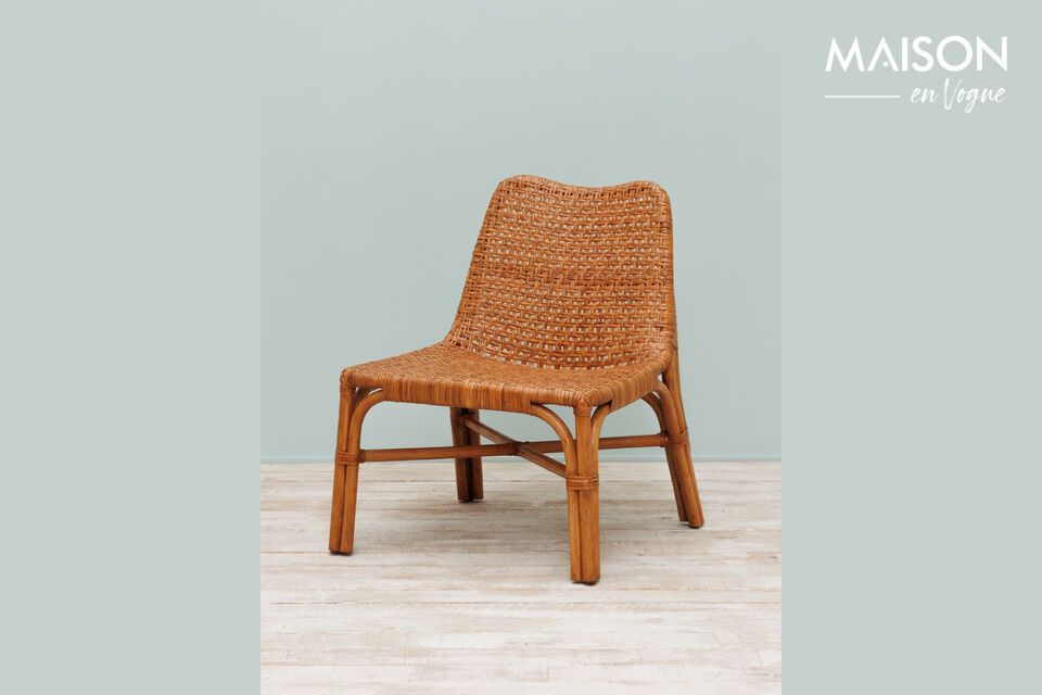 Chaise en rotin marron Newlake Chehoma