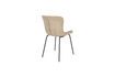 Miniature Chaise en tissu beige Junzo Rib 8