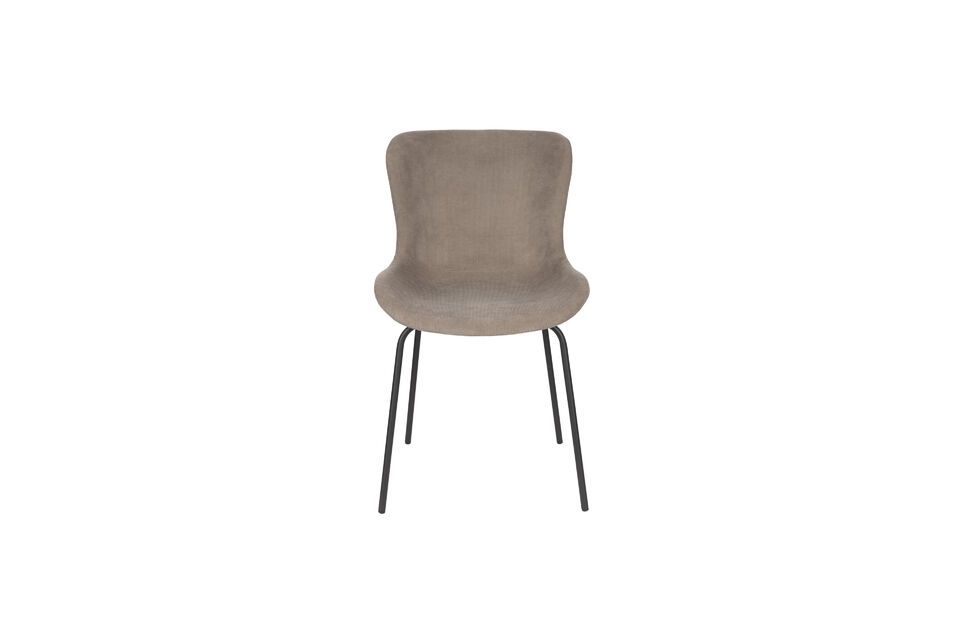 Découvrez le confort et l\'élégance intemporelle avec la chaise en tissu gris Junzo Rib