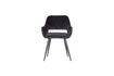 Miniature Chaise en velours noir Jelle 1