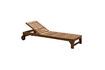 Miniature Chaise longue en teck beige Tirama 6