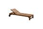 Miniature Chaise longue en teck beige Tirama Détouré