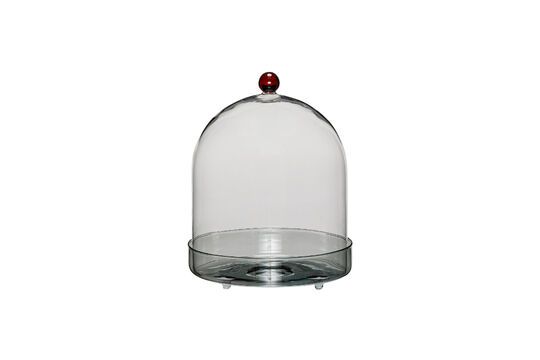 Cloche en verre ambre Flora