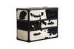 Miniature Commode en peau de vache noire et blanche Cow 5