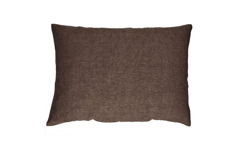 Coussin en coton maron Basics Pomax