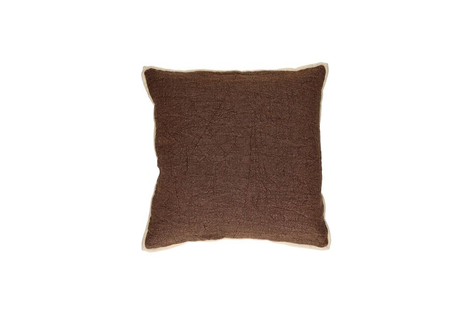 Coussin en coton marron Opposites Pomax