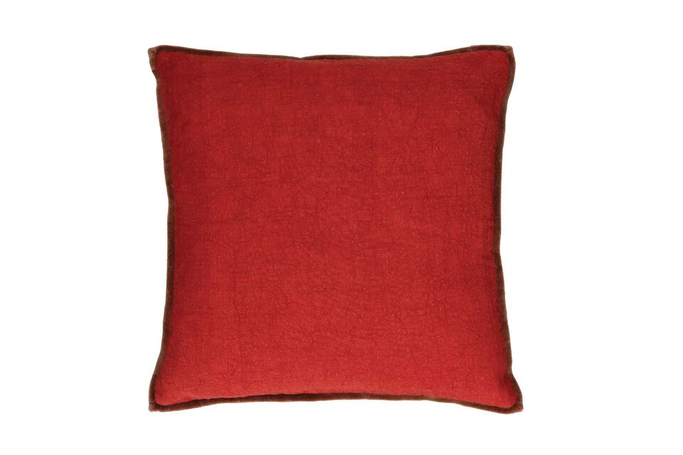 Coussin en coton rouge Opposites Pomax