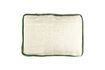 Miniature Coussin en lin blanc et vert Borders 1