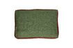 Miniature Coussin en lin vert Borders 1