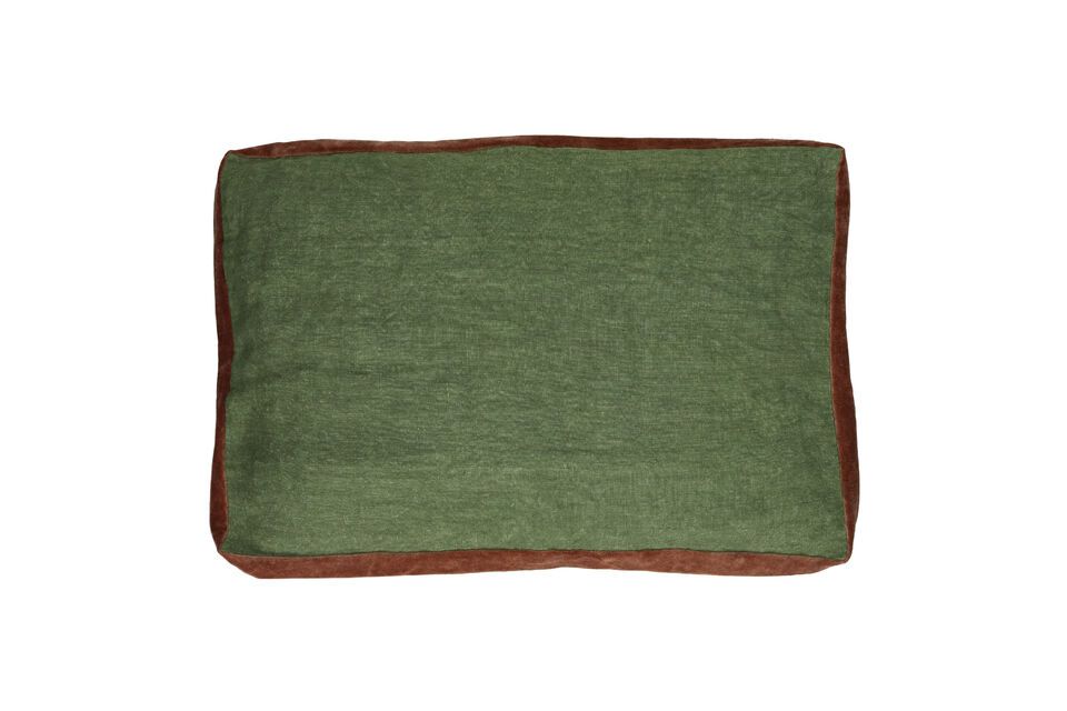 Coussin en lin vert Borders Pomax