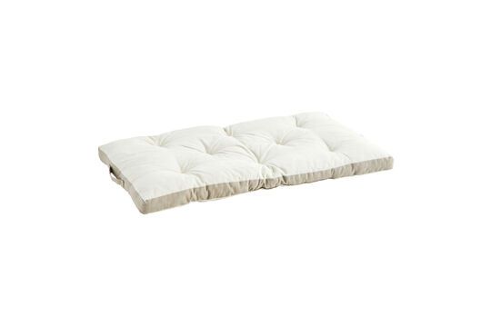 Coussin matelas en coton taupe et crème Double Détouré