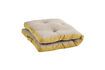 Miniature Coussin matelas en coton taupe et moutarde Double 4