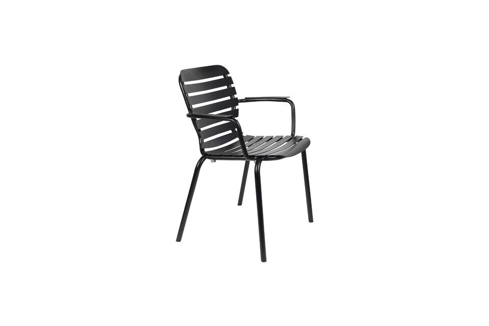 Fauteuil en aluminium noir Vondel Zuiver