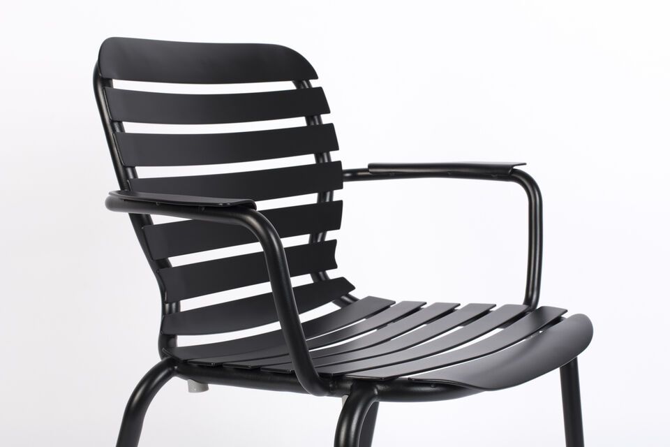 Fauteuil en aluminium noir Vondel - 11