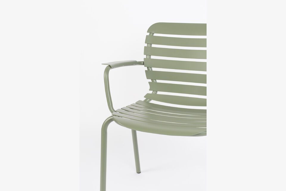 Fauteuil en aluminium vert Vondel - 9