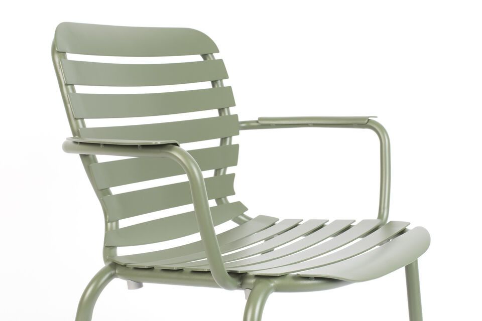 Fauteuil en aluminium vert Vondel - 10