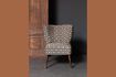 Miniature Fauteuil en bois brun et tissu à motif Pisco 3