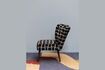 Miniature Fauteuil en bois noir Waka 6