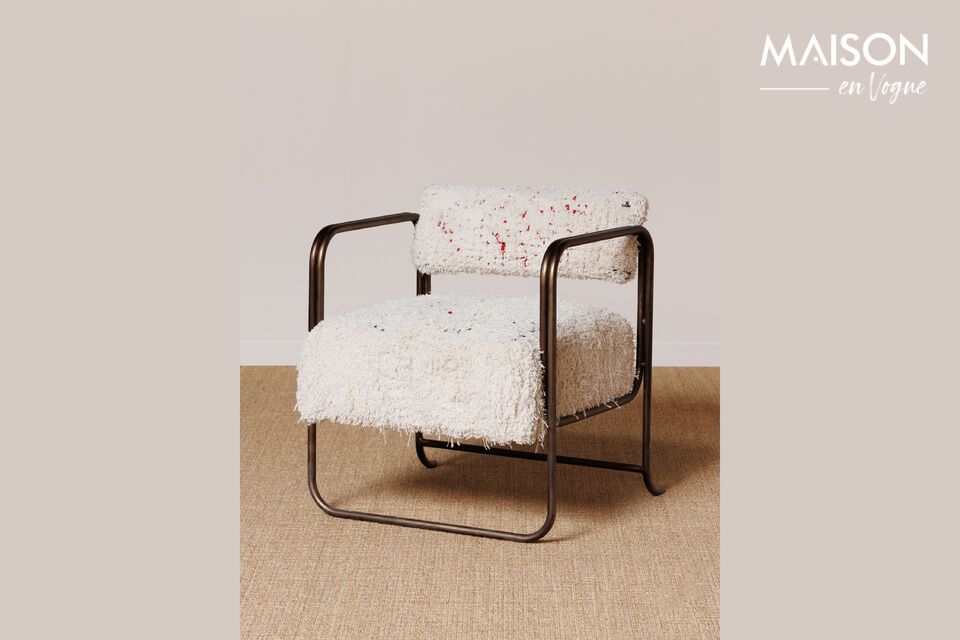 Fauteuil en coton blanc Miro Chehoma