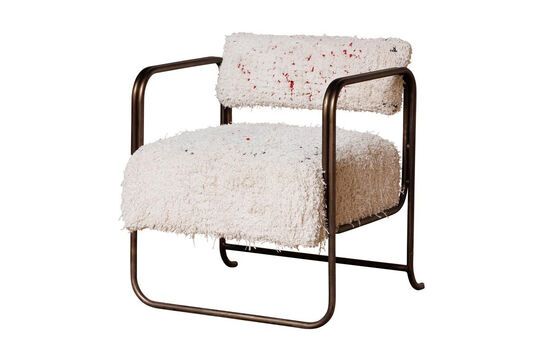 Fauteuil en coton blanc Miro Détouré