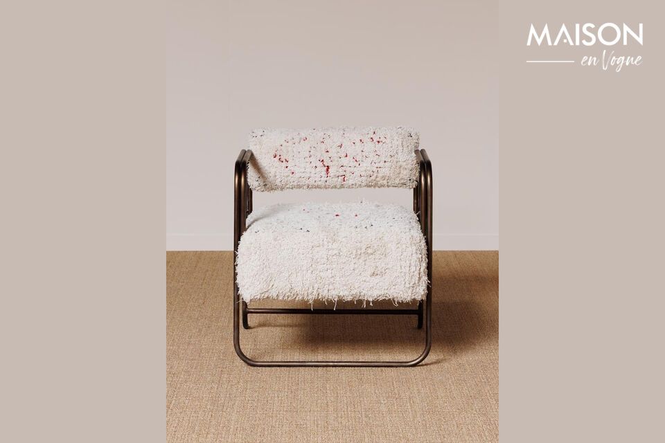 Découvrez le confort élégant du fauteuil en coton blanc Miro