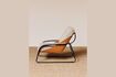 Miniature Fauteuil en cuir marron et beige Lord 5