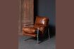 Miniature Fauteuil en cuir marron Homy 1