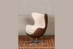 Miniature Fauteuil en cuir marron Tenzing 1