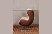 Miniature Fauteuil en cuir marron Tenzing 2